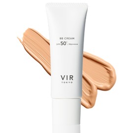 VIR TOKYO BB Cream, Men's Ochre, Non-Lining, UV Sunscreen, SPF50+, PA++++, Hides Pores, Acne Scars, Cleansing Not Required, 1.1 oz (30 g)