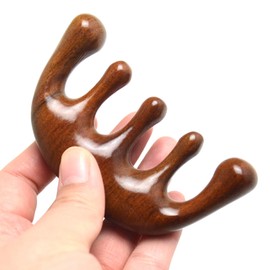 BLUPLE Scalp Massage Comb,1pc Gua Sha Head Scalp Comb,Sandalwood Stimulator Wide Tooth Comb for Women Hair Growth