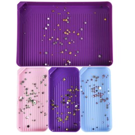 4 Pcs Diamond Art Trays Diamond Painting Bead Trays Rhinestone Bead Organizer Tray Diamond Dotting Tray Craft Bead Sorting Tray Diamond for DIY Crafts Rhinestone Sorting Tray