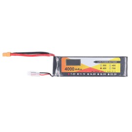 RC Lipo Battery 7.4V 60C Discharge Rate 2S XT60 Plug Connector 4000mAh Power for Remote Control Vehicles
