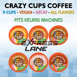 Crazy Cups Coffee 30 KCups Capsules Keurig Caramel Vanilla Pumpkin Pecan DECAF
