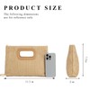 Fecialy Straw Clutch Top Handle Clutch Handbags for Women Raffia