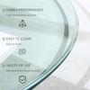 gopop 20" Round Tempered Glass Table Top, Transparent Table Surface