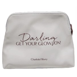Charlotte Tilbury “Darling, Get Your Glow On!” Cosmetic Makeup Bag new 8 x7"