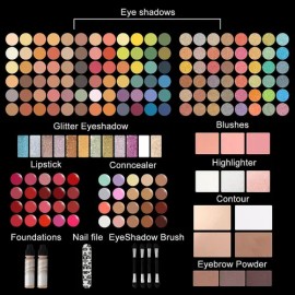 187 Colores Paleta De Maquillaje Profesional Kit Combinado