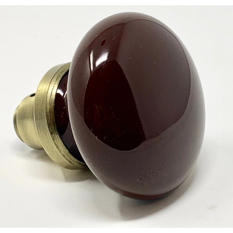 B08T9WFRX6 Brown Porcelain Door Knobs Vintage Reproduction- Antique Brass Base