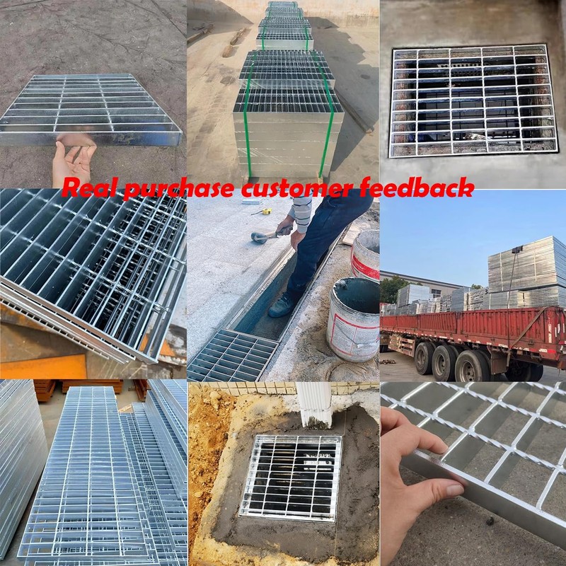 Outdoor Galvanized Steel Drain Grate,17.7x17.7 Heavy Duty Drain Cover,B125 Class