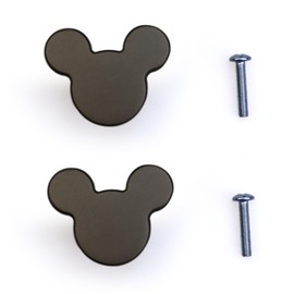 2 Pack Metal Mouse Cabinet Knobs with Screws for Dresser Drawers Bedroom Bathroom Decor Mouse Drawer Pulls