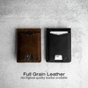 Andar Leather Slim RFID Blocking Minimalist Bifold Wallet with Money