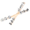 2Pcs Children Percussion Musical Toy Wooden Hand Bell Rattle Shaker