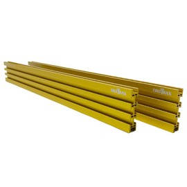RED HOUSE TOOLS Multi T-Track - 3" Universal T-Track for Woodworking | Anodized Aluminum T Track Fence System | Woodworking Accessories | 24" Fence System (Set of 2) | Yellow