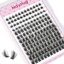 Mayhug Lash Clusters 144Pcs Cluster Lashes D Curl Individual Lashes 8-16MIX Eyelash Clusters DIY Eyelash Extension Wispy Lash Extension Soft&Comfortable Easy DIY at Home (SilkMist)