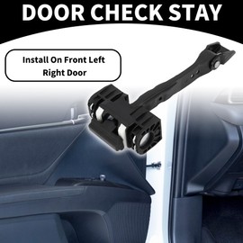 Partuto Door Check Strap Stopper Limiter No.5NA837249 - for VW Tiguan Mk2 2016-2021 Metal Black 1 Pc