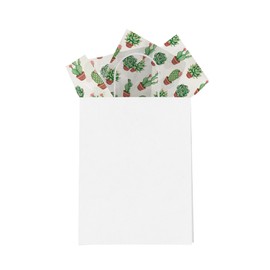 Papel de seda impreso suculento, papel de seda decorativo para decoupage, papel de seda vegetal, papel de seda de cactus | 24 hojas de 20 x 30 pulgadas