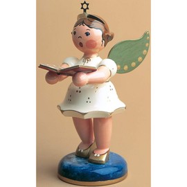 German Christmas Angel with Songbook - 16cm / 6inch - Hubrig Volkskunst