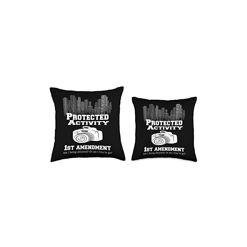 Protected Activity first Amendment Audit Camera Gift Idea Throw Pillow