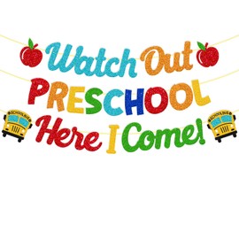 Welcome to Preschool Banner Watch Out Preschool Here I Come Decoration First Day of School Welcome Back to School Teacher Students Classroom Party Supplies