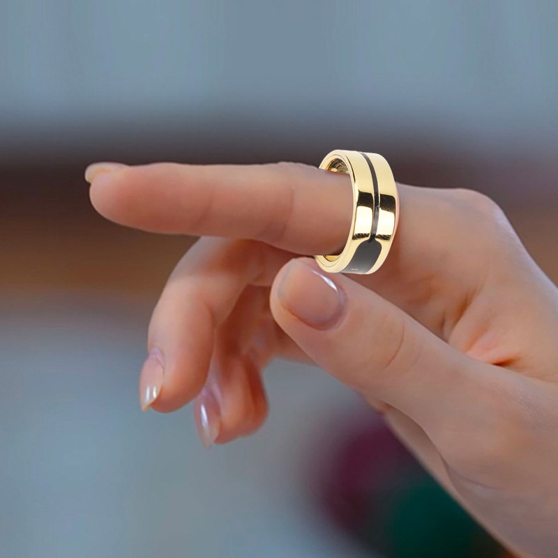 Smart Ring Fitness Tracker Long Standby Touch Control Health Tracker