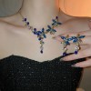 P A Conjunto De Collar Y Aretes De Flores De