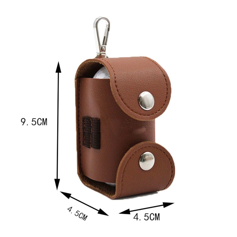 Golf Ball Case PU Leather Golf Fork Storage 2 Golf