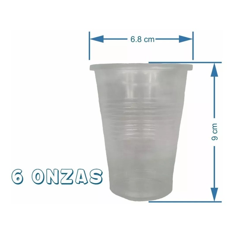San Jorge 50 Vasos Desechables #6 De Plástico 6 Onzas
