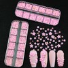 VOTACOS Flatback Nail Art Rhinestones Flower Nail Charms with AB