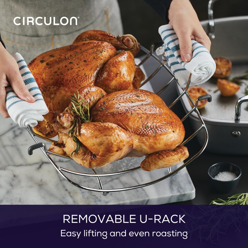 Circulon Nonstick Roasting Pan / Roaster with Rack - 17