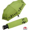 Doppler Mini Pocket Umbrella Open-Close Automatic Cats, lime, Cat Pattern,