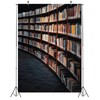CORFOTO Fabric 5x7ft Bookshelf Backdrop Theme Photography Big Ancient Bookshelves