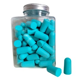Soft Foam Earplugs 50 Pair,32dB Highest NRR for Noise Reduction,Safety Hearing Protection Ear Plugs for Eliminate The Noise,Contoured for Comfort Slow Rebound,Tapón para el oído (Blue, Normal)