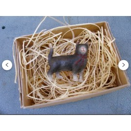 The Dresden Cottage New Dresden Paper Mini Black n White Cat Christmas Ornament Tree Decoration