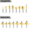 Ozmatip Router Bit Set ,Tungsten Carbide Router Bits Set 1/4