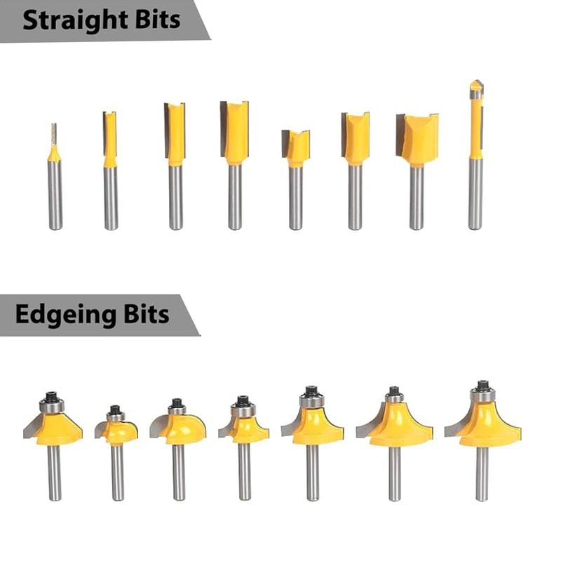 Ozmatip Router Bit Set ,Tungsten Carbide Router Bits Set 1/4
