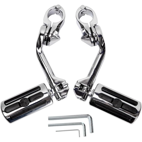 HY-SPEED Motorcycle Highway Pegs Crash Bar with 1.25" Engine Guard