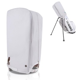 Golf Bag Cover,Golf Bag Rain Hood,Club Waterproof Covers Accessories Caddy Head Protector,Accessory Zipper Protective Dustproof Top Rainproof for Mens Women Golfer,Tour,Stand Bags (White)