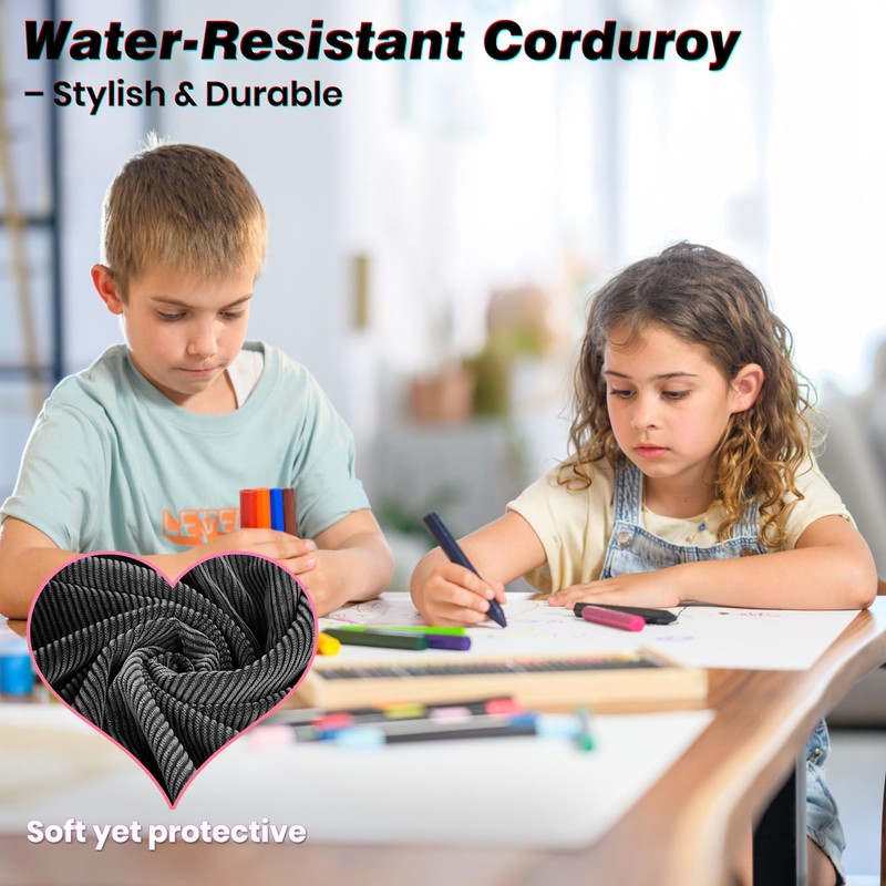 JAESITETER Big Capacity Pencil case,Soft Corduroy Pencil Bag,Cute Pen Case