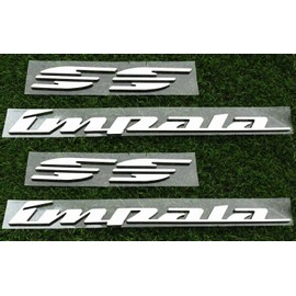 Pair Set 1994-1996 Impala Ss Emblems Rear Quarter Panel 3D Letter Badge Car Nameplate Replacement for Impala (Chrome)