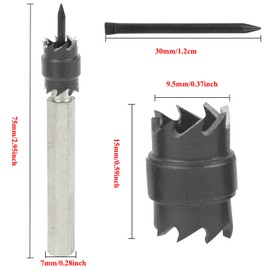 BIGP Pack of 13 Spot Welding Cutter Kit, Double-Sided Sheet Metal Hole Cutter, 3/8 Inch HSS Spot Weld Cutter Remover Drill Bit Hexagonal Sheet Metal Hole Cutter Remover for Power Drill Spot Welding