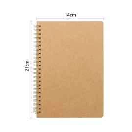 Veesun Small Notepad with Kraft Cover Blank Pages