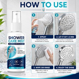 2PCS Fast-Acting Shower Limescale Remover Spray,Shower Care Mist