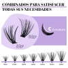 280pzskit De Extensiones Pestañas Raíces Curvaturad C 9-16mm