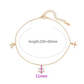 XUPING Charm Bracelet Small 18K Gold Plated for Girls and Women Jewelry Gifts, Copper Alloy
