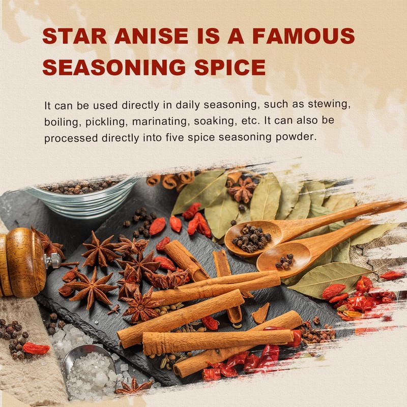 52USA Star Anise Whole, 4 Ounce (Pack of 1), NON-GMO