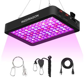 Upgraded BW1000 LED Grow Lights Double Chips Full Spectrum with 10ft Cable for Greenhouse and Indoor Plant Veg and Flower Growing [Black]