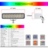 Vcanuplms RGBW Led Boat Lights, 2 Pcs 6.7 inch Powerful