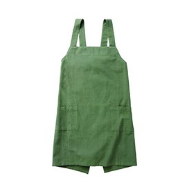 Lep 500019 Habitual Back Cross Apron, Khaki, Plain, Length 28.7 inches (73 cm), Width 39.4 inches (100 cm), Pockets, 100% Cotton, Machine Washable, Women's, Men's, Shoulder Bag, Stylish, Cute,