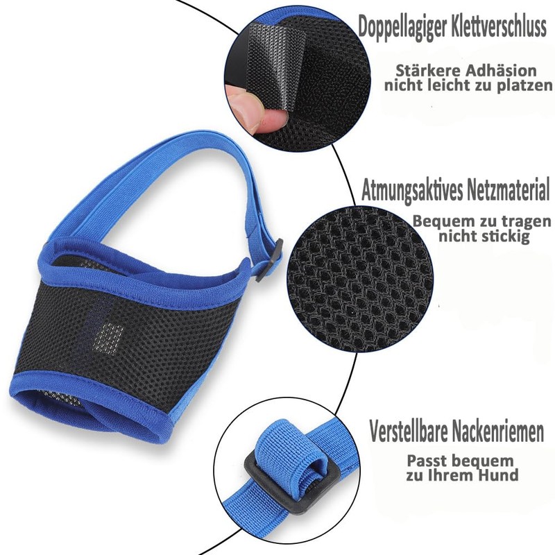 Coogime Muzzle for Dogs, Soft Muzzle with Breathable Mesh Cover,