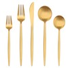 Matte Gold Silverware Set,BEGEEL 20-Piece Flatware Set for 4,Satin Finish