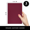 PAPERAGE Lined Journal Notebook, 3 Pack, (Burgundy), 160 Pages, Medium