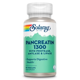 SOLARAY Pancreatin Supplement, 1300 mg, 90 Count